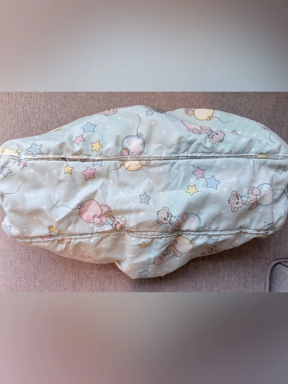 Rare Vintage Precious Moments Diaper Bag Pastel Teddy Bear Balloon Grandmacore
